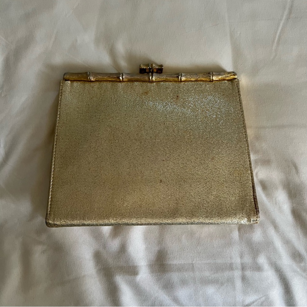 Vintage 50’s/60’s L&M After Five Elegant Gold Clutch Bag with Accessories